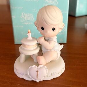 Precious Moments Growing in Grace Age 1 Blonde Porcelain Figurine